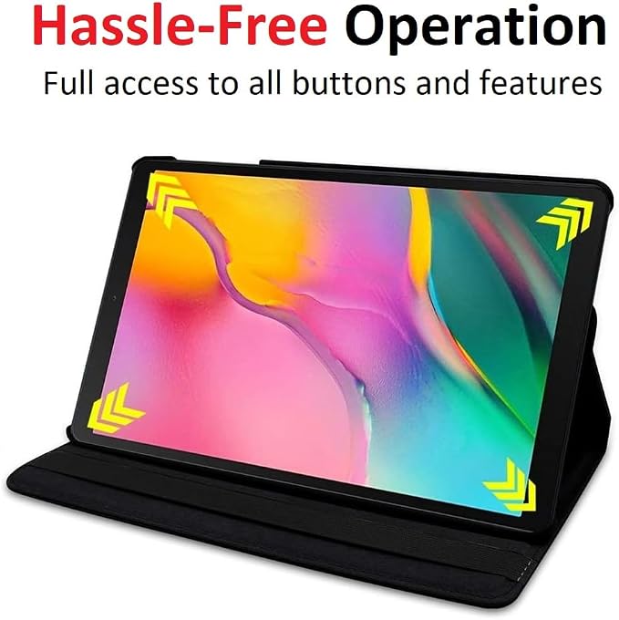 Vultic Rotating Case for Samsung Galaxy Tab A 8.4 2020 (8.4-inch) [SM-T307U] 360 Degree Stand [Auto Sleep/Wake] Folio PU Leather Smart Tablet Cover (Black)