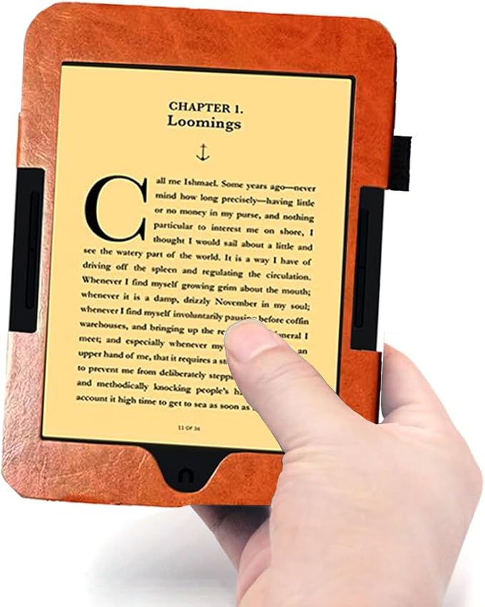 Case for Folio Nook Glowlight Plus 7.8(2019 Released) eReader Compatible with (Model:BNRV700) Magnetic Closure Lightweight PU Leather Cover (Black Glowlight Plus 7.8)