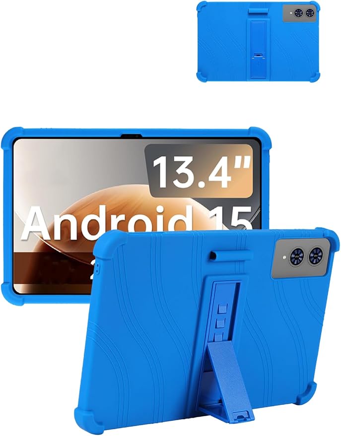 for TECLAST T65 13.4 inch Tablet Protective case Shockproof Lightweight Silicone Protective Cover with Stand Child-Friendly Protection Easy to Clean DesignBlack