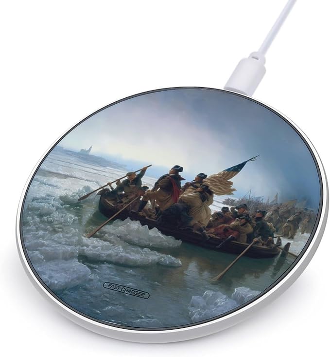 Washington Crossing Delaware Wireless Charger Portable Charging Pad | LightweightAll Smartphone