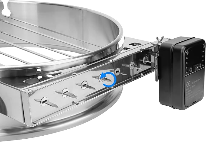 onlyfire Electric Skewers Turner Shish Kabob Set with Stainless Steel Ring