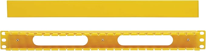 Tripp Lite Horizontal Server Rack Enclosure Cable Manager, Finger Duct with Cover, High-Visibility Yellow Steel, 1U Rack-Mount, Standard 19-Inch, 5-Year Warranty (SRCABLEDUCT1UFC)