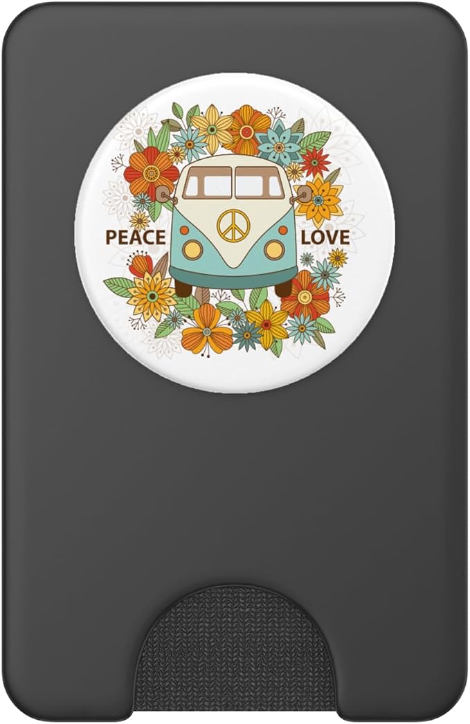 Peace and love - Hippie PopSockets PopGrip: Swappable Grip for Phones &amp Tablets PopSockets Adhesive PopGrip