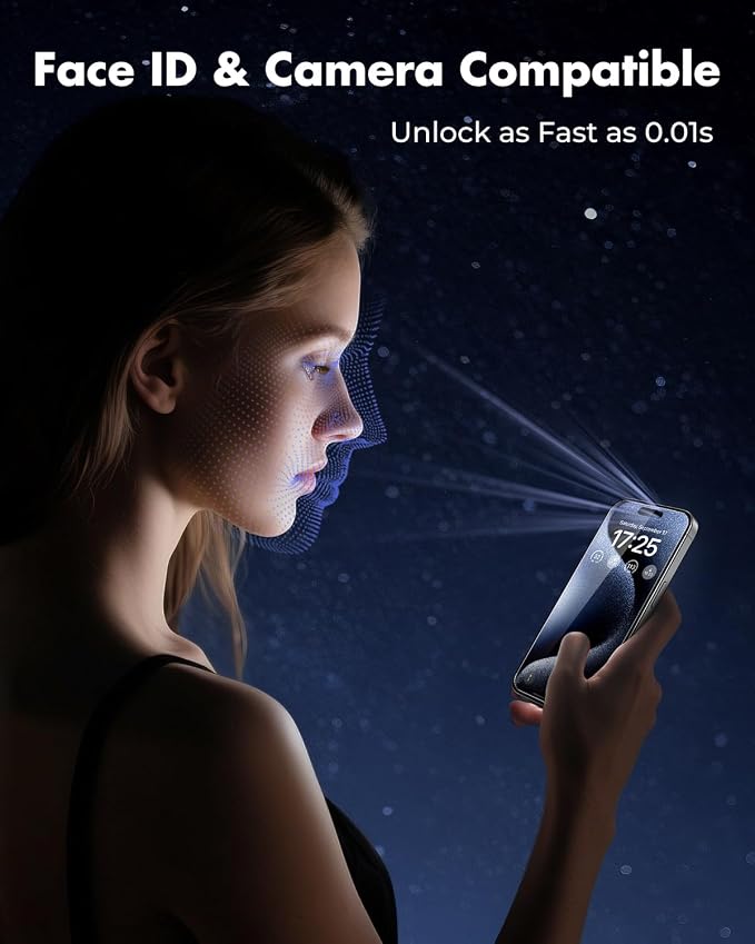 UNBREAKcable iPhone 15 Screen Protector 3-Pack Upgraded Dual-Tempered Glass + 3 Camera Lens Protectors Military-Grade 9H Hardness HD Clarity Anti-Fingerprint Case Friendly 6.1 Inch | Upgraded Du