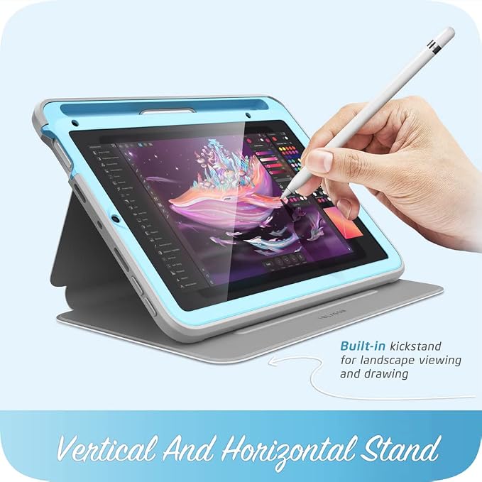 i-Blason for iPad mini 7 Case iPad mini 6 Case 8.3 inch Marble | Built-in Screen Protector Auto Sleep/Wake Pencil Holder Trifold Stand Full-Body Protection