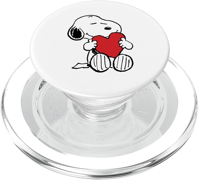 Snoopy Hugging Heart Love Design PopSockets PopWallet for MagSafe