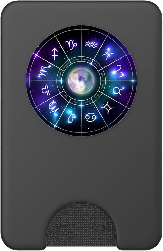 Zodiac Astrology Wheel Star Sign Symbol Astrology Birth Grip PopSockets Adhesive PopGrip