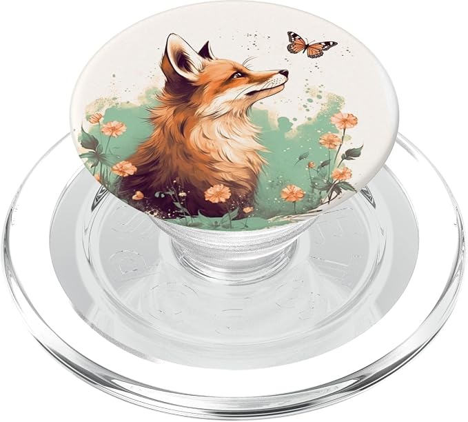 Fox Butterfly Forest Animal PopSockets Adhesive PopGrip