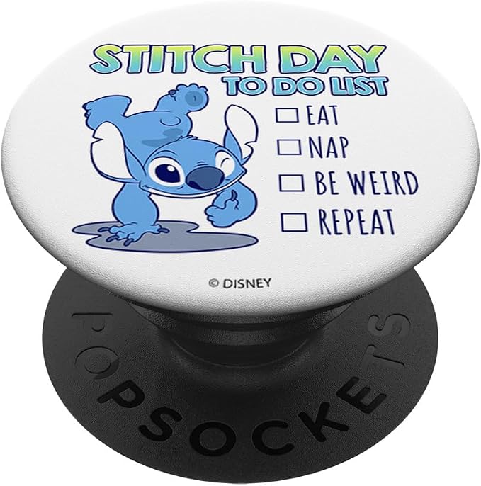 Disney Lilo &amp Stitch Stitch Day to Do List PopSockets Adhesive PopGrip