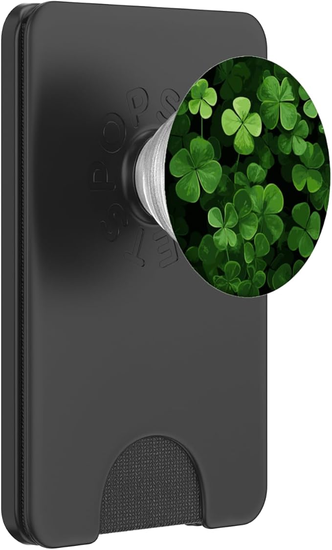 Irish Shamrock Pattern of a Four-Leaf Clover Shamrock PopSockets Adhesive PopGrip