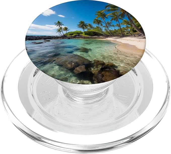 Cute Beach Themed Beach Scene PopSockets PopGrip for MagSafe