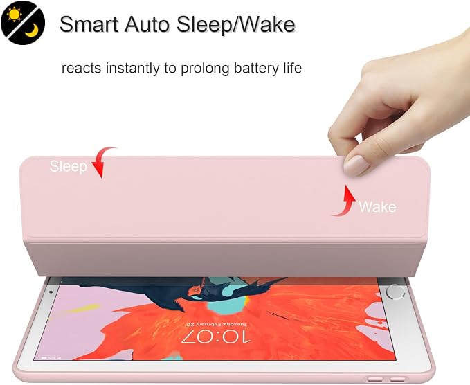 Case for iPad mini 5 (2019 Released) Lightweight Slim Auto Sleep/Wake Trifold Stand Smart Cover Soft TPU Case for iPad mini 5th Generation 7.9 Inch Black