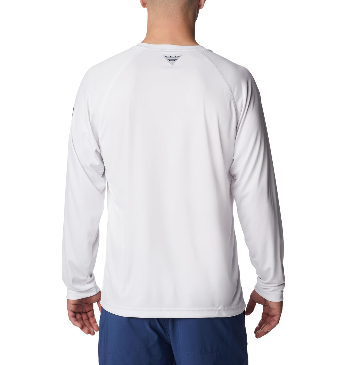 Columbia Men's PFG Terminal Tackle Long Sleeve Fishing Shirt, White/Nightshade Logo, 5X Tall