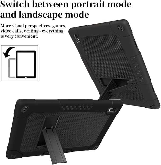 for Vastking KingPad K10 Pro CaseShockproof Full-Body with Kickstand for Vastking KingPad K10/K10 Pro/Z10/BYYBUO SmartPad A10/Oangcc 10.1 Android 10 Tablet (Black)