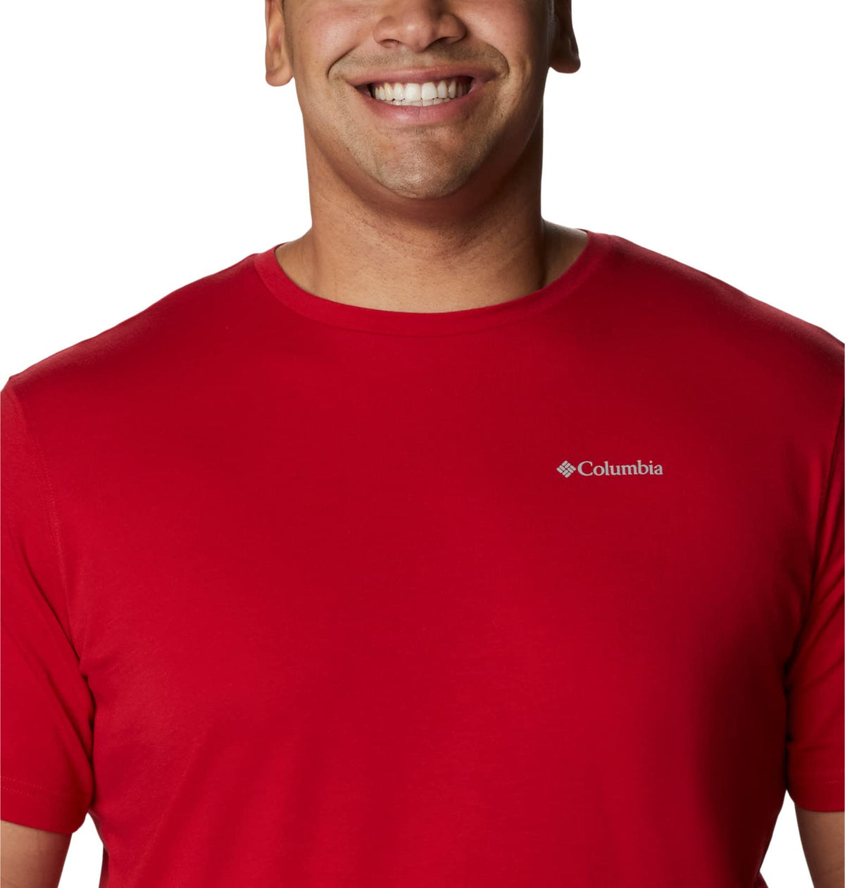 Columbia Mens Thistletown Hills Short Sleeve T-Shirt, Mountain Red, X-Small