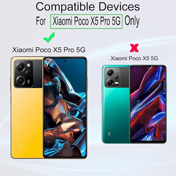 Ibywind Screen Protector for Xiaomi Poco X5 Pro 5G(6.67) 2 Pack+1 Pack Camera Len Protector+1 Back Film9H Tempered GlassHD ClearScratch ResistantBubble FreeEasy InstallFingerprint Compatible