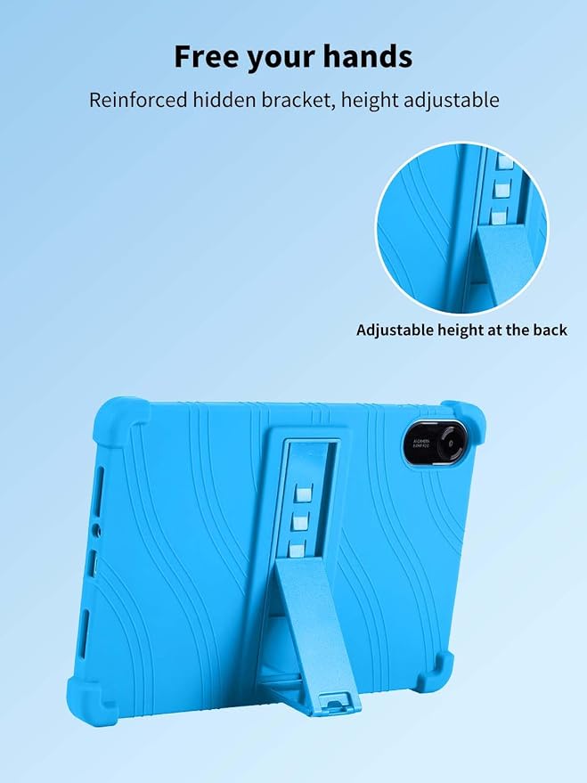 Case for Xiaomi Redmi Pad 2 Tablet 11inchNOUKAJU Tablet Protection CaseAdjustable BracketSoft SiliconeSilicone Protection Cover for Redmi Pad 2(Black)