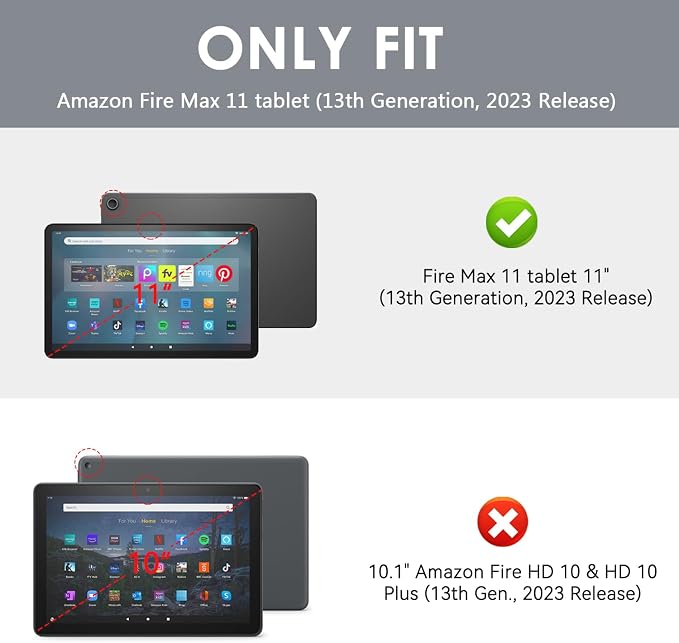 OKP for Amazon Tablet 11 Case (13th Generation 2023 Release) [Multi-Angle] Stand Cover with Pocket Auto Wake/Sleep PU Leather Case for Amazon Tablet 11 (Marble Blue)