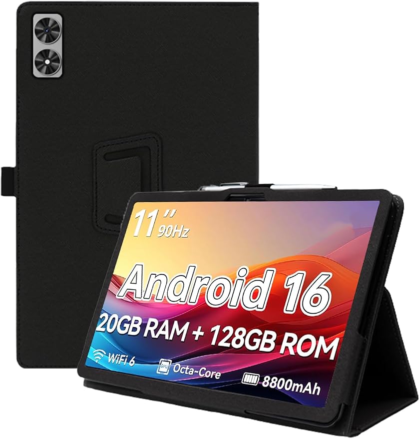 Compatible with Frameflow P11T Skin-Feel Matte Tablet Case 11 Inch Anti-Fingerprint Shockproof Slim Soft Touch Protective CoverBlack.