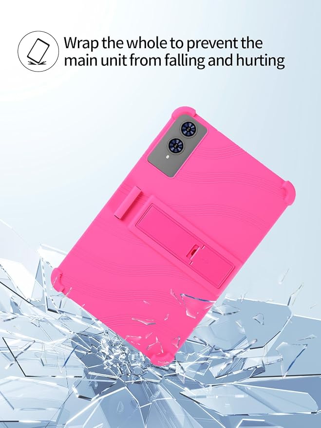 for Teclast T65 Android 16 Tablet13.4 2.5K Ultra Clear Display Tablet Model CaseUYRUREL Soft Silicone Adjustable Stand Cover Lightweight Kids FriendlyRosered.
