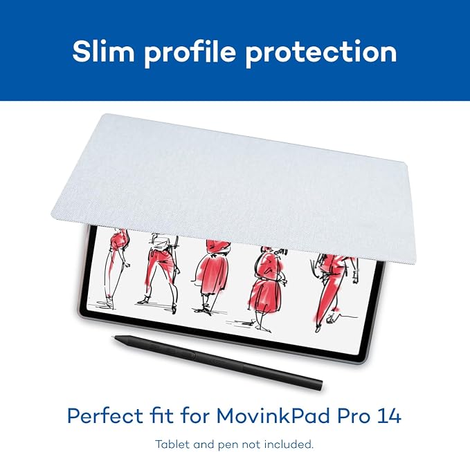 Wacom MovinkPad Pro 14 Tablet Cover Slim Screen Cover with Pen Tab Light Gray