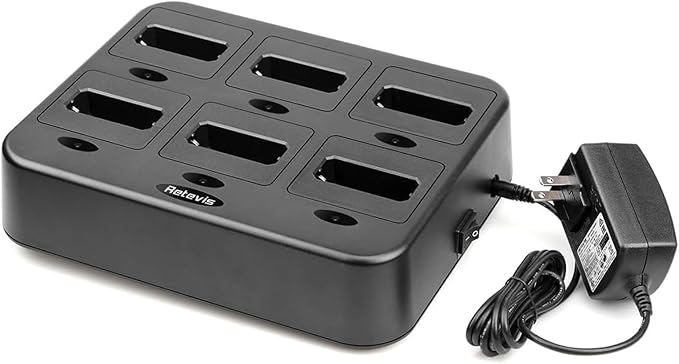 Retevis RT22 Walkie Talkie Charger, Six-Way Charger, Multi Unit Charging Station, Compatible with Retevis RT22 RT22S RB19 RB19P RB39 RB39P Walkie Talkie (1 Pack)