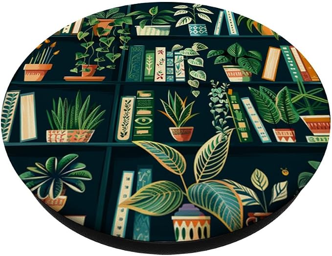 Book Shelves Reading Plants Library Book Lover PopSockets PopGrip for MagSafe