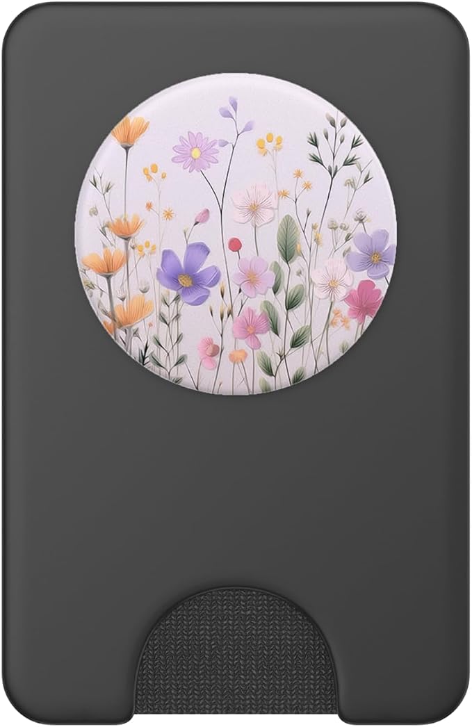 Cute Floral Pattern Flowers Bouquet Wildflowers Pastel Pink PopSockets Adhesive PopGrip