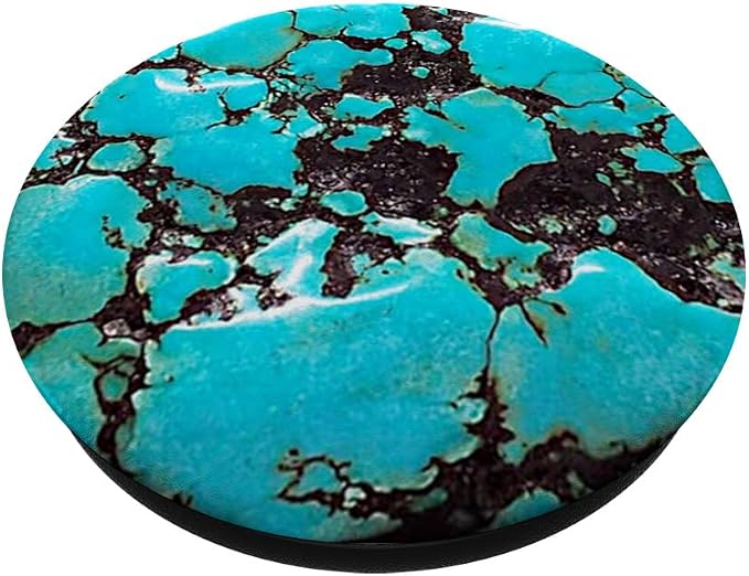 Turquoise Marble Stone Slab Print Southern Glam Phone Grip PopSockets Adhesive PopGrip