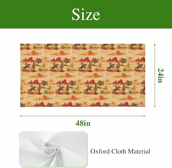 Tropical Plant Cactus Fluorescent Light Covers 3 Pack Western Cowboy Horse