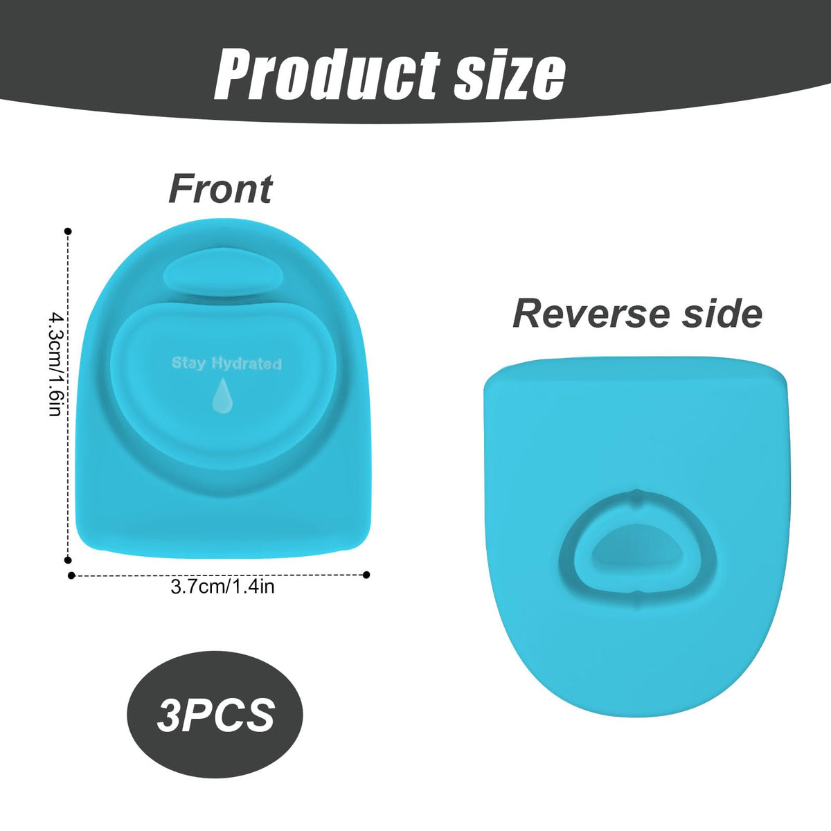 3pcs Replacement Stoppers for Owala FreeSip 24oz 32oz, BPA-Free Silicone Bottle Lid Replacement Parts for 19/24/32/40oz Bottle Mouth Plug Seal Gaskets Accessories (Blue, Carmine, Wine Red)