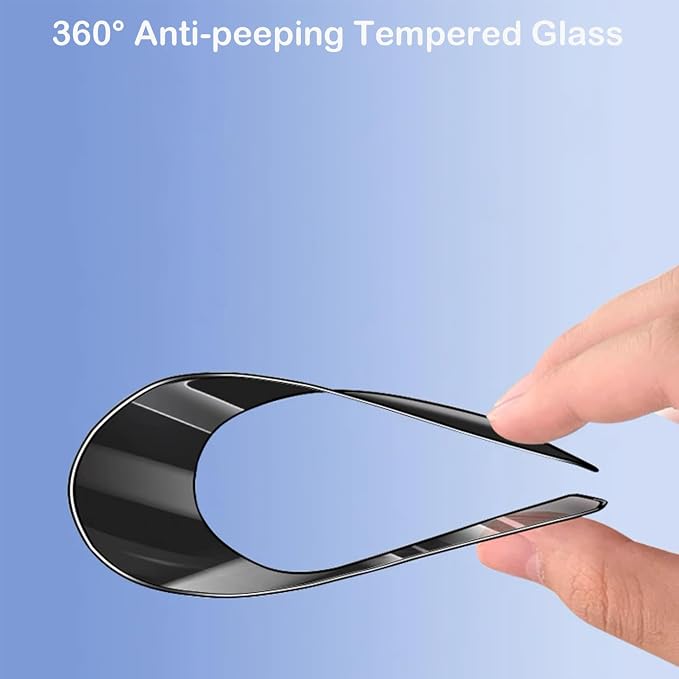 2 PCS 360 Degree Privacy Tempered Glass for Samsung Galaxy Z Fold 6 Screen Protector 4 Direction Ways Anti-peep Tempered Glass Film 9H Hardness Scratch Resistant