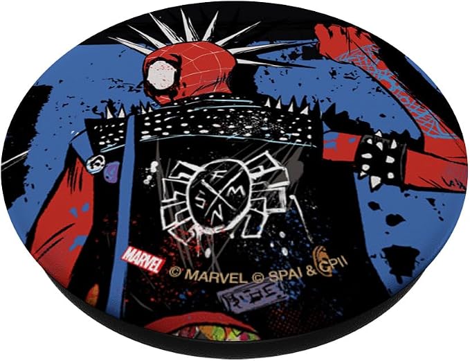 Marvel Spider-Man: Across The Spider-Verse Spider-Punk Back PopSockets Adhesive PopGrip
