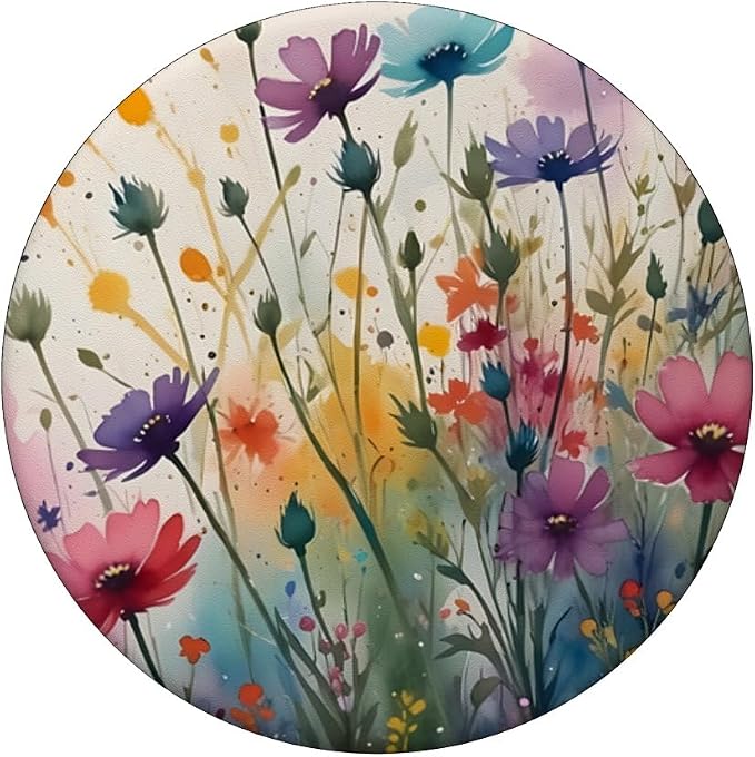 Flower Wildflower Watercolor Floral PopSockets Adhesive PopGrip