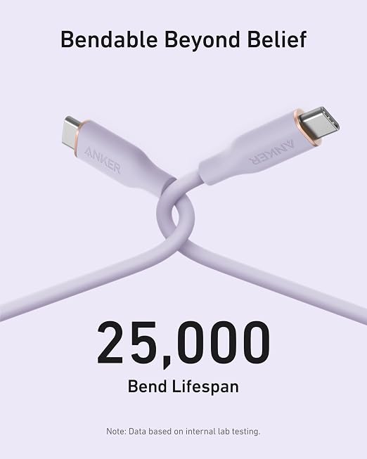 Anker USB C Cable 240W Type C Fast Charging (2-Pack 6 ft Black + White) | USB 2.0 for iPhone 17 / 16 / 15 Series MacBook Pro 2020 and More