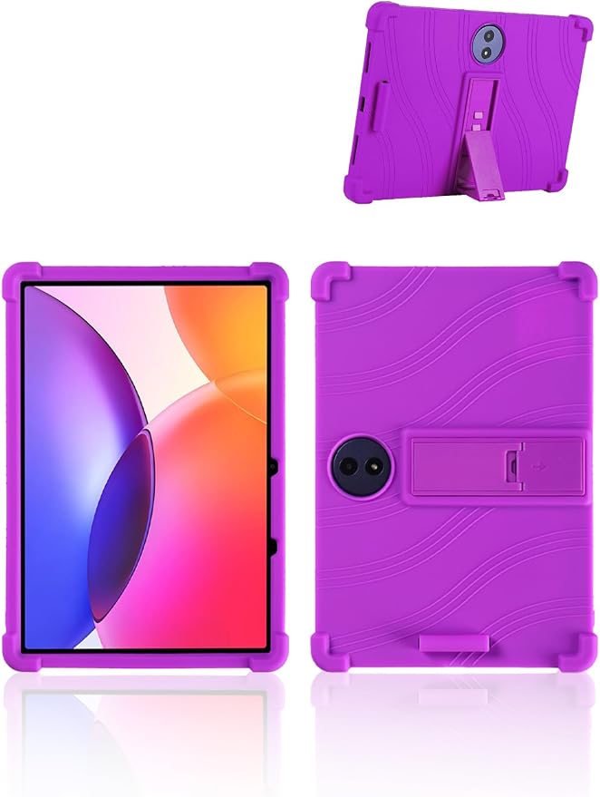 for TCL TAB A1 Plus Android 16 Tablet12.2 2.4K Ultra Clear Display Tablet Model CaseUYRUREL Soft Silicone Adjustable Stand Cover Lightweight Kids FriendlyBlack.