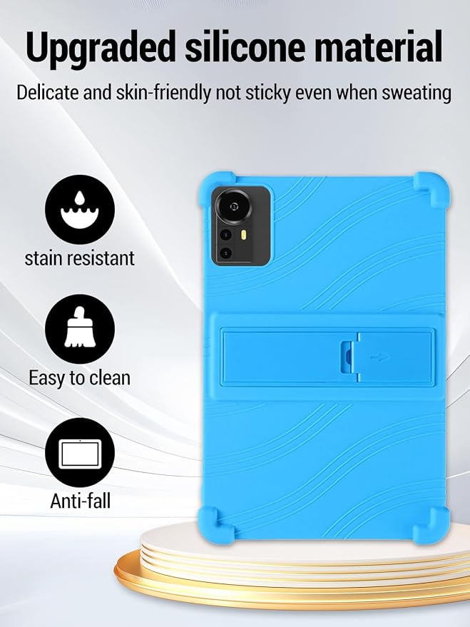 for Bnegynng CP31M 10 inch Tablet Protective case Shockproof Lightweight Silicone Protective Cover with Stand Child-Friendly Protection Easy to Clean DesignBlack