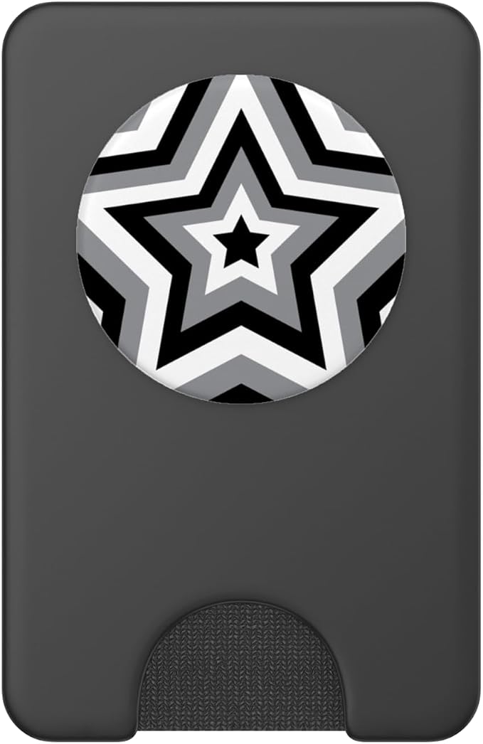 Aesthetic Star in Black and White PopSockets Adhesive PopGrip