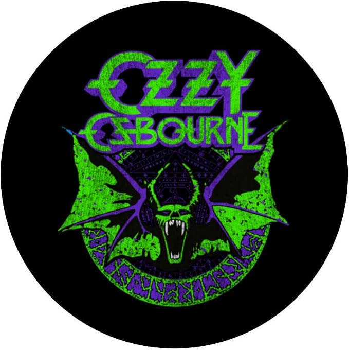 Ozzy Osbourne Bat Circle Neon PopSockets PopGrip for MagSafe