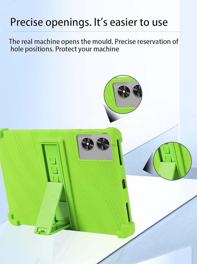 for Frameflow P11T Android 16 11-Inch TabletUYRUREL Skin-Friendly Soft Silicone Protective CaseFull Protection Against Drops and Scratcheswith Adjustable Viewing StandBlack.