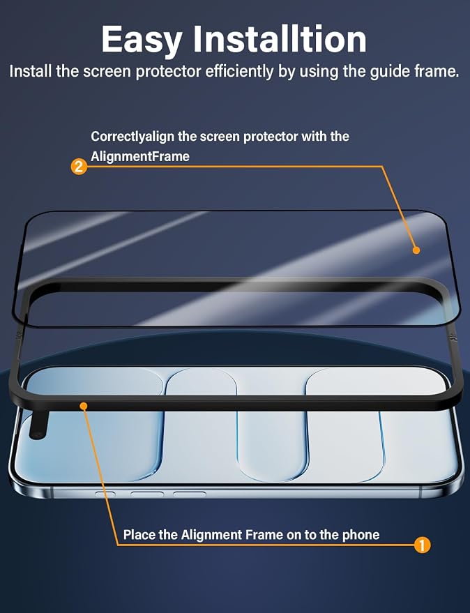 X-level 2 Pack for iPhone 17 Screen Protector with Alignment Frame Anti-Scratch Case FriendlyEasy InstallationTempered Glass Transparent HD for iPhone 17 6.3 Clear Film