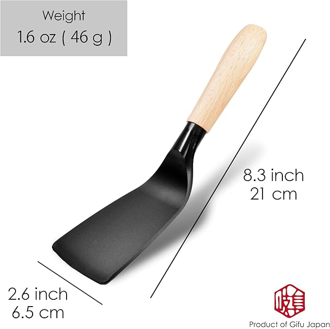 Small Nylon Egg Turner for Nonstick Frying Pans, Heat Resistant Spatula