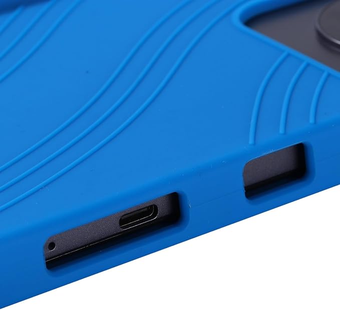Silicone Case for 11 inch Android 15 TabletSoft Friendly Cover for Android 16 Tablet 11 inch 2026 Adjustable Stand (Black)