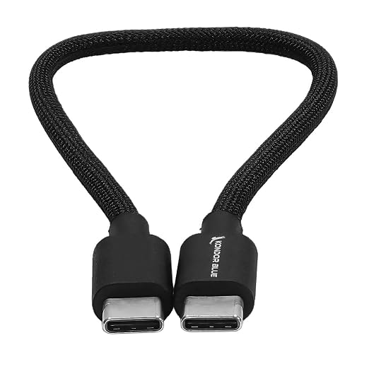 KONDOR BLUE | 10 Inch USB-C Cable for DJI LiDAR Focus System | Reliable Communication Cable for Compatible LiDAR Workflows | Black