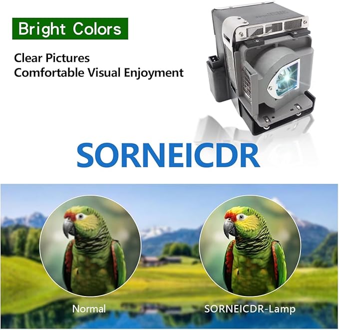 SORNEICDR VLT-HC7800LP Replacement Projector Lamp Bulb Compatible with Mitsubishi for /HC7900DW /HC8000 /HC7800D /499B059O10 /HC8000D-BL Lamp Bulb Replacement with Housing