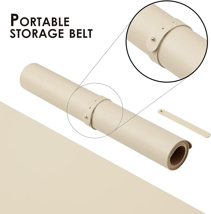 Cork Desk Mat - Dual-Sided Desk Pad for Office and Home - Desk Organization and Accessories - Ideal for Large Mouse Pad and Desk Mats on Top of Desks(Beige,31.5"x 15.7")