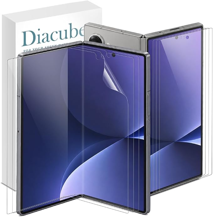 [3+3] for Samsung Galaxy Z Fold 3 Clear TPU+EPU Screen Protector [3 Pack Inside + 3 Pack Front] HD Clarity for Ultimate Protection Self-Healing Easy Installation with Alignment Jig