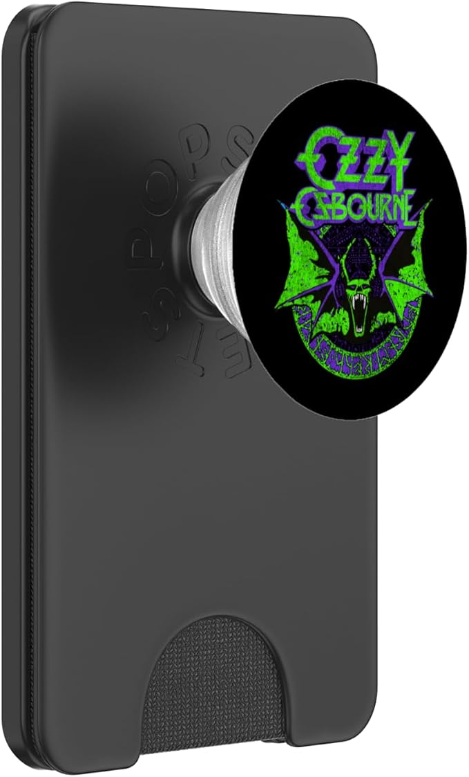 Ozzy Osbourne Bat Circle Neon PopSockets PopGrip for MagSafe
