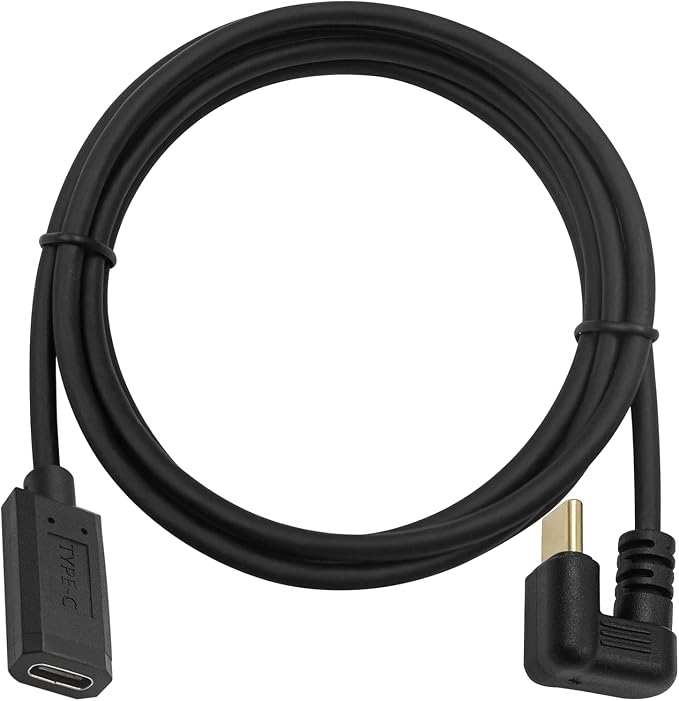 Poyiccot USB Type C Extension Cable 6ft U Shape USB C 10Gbps 60W USB 3.1 Type C Male to Female Cable 180 Degree Type C Extender for Smartphone MacBook