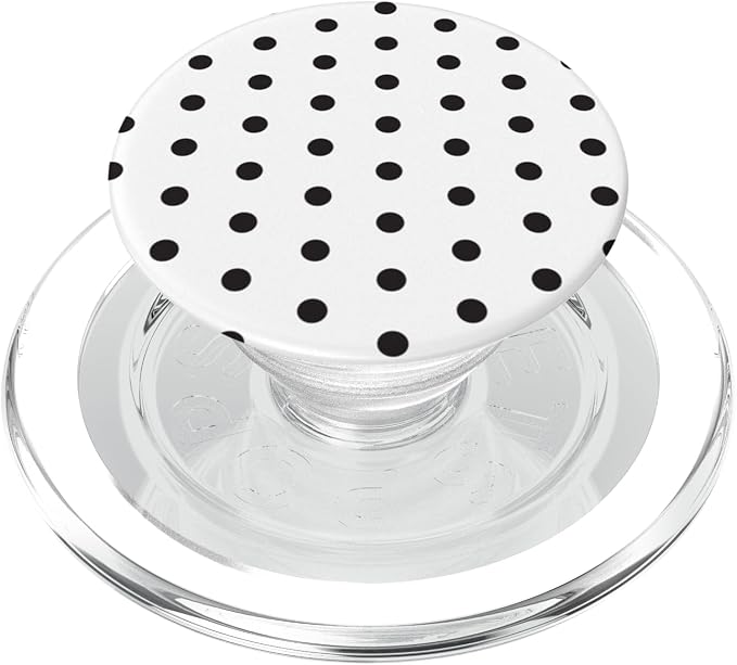 PopSockets Phone Grip - Black &amp White Polka Dots PopSockets PopWallet for MagSafe